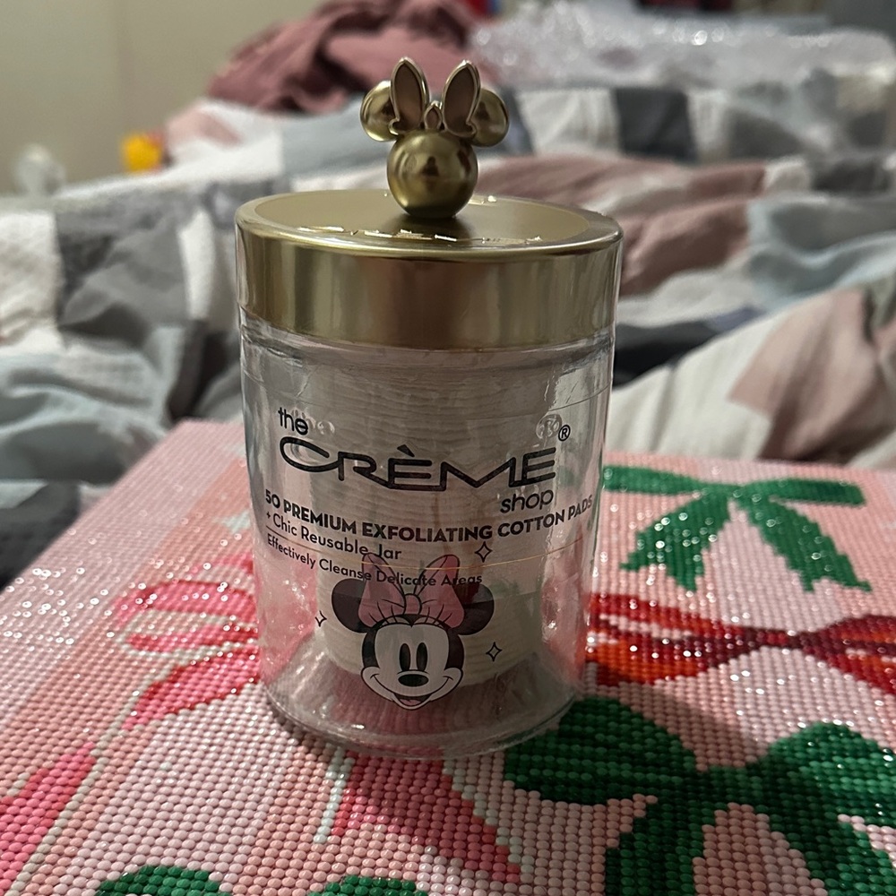 The Crème Shop Exfoliating Cotton Pads with Gold Lid
